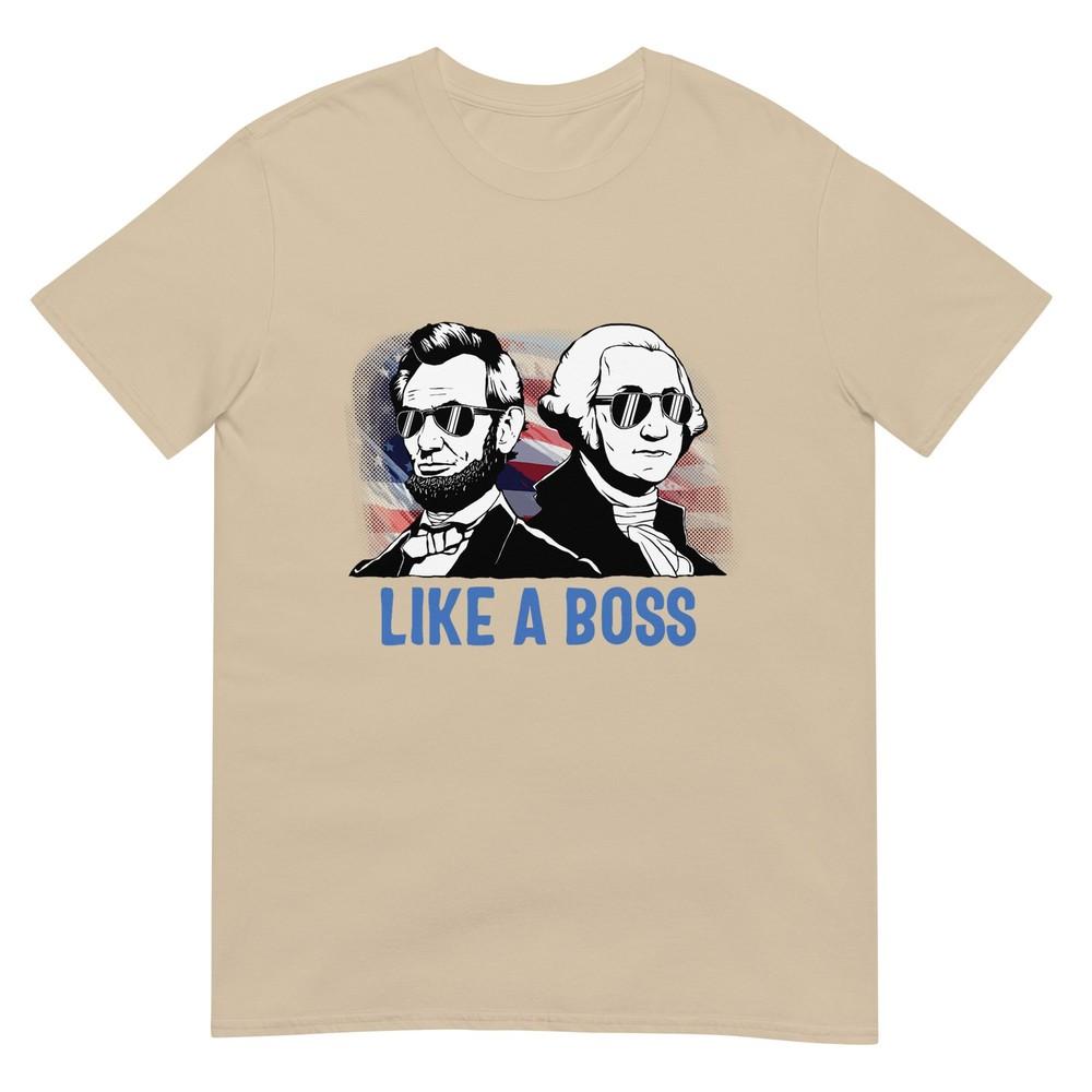 Lincoln 4th Of July Merica Abe Boys Unisex Unisex American Flag Tshirt