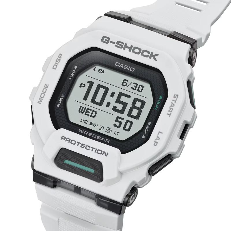 Casio Серия GBD-200, водонепроницаемость 200 метров, ударопрочность, календарь, кварцевые, полимерный ремешок, , мужские часы, серый циферблат GBD-200-7