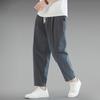 Male Wide Leg Oversize Linen Trousers Japenese Cotton Linen Pants Men Summer Straight Casual Ice Silk Sweatpants