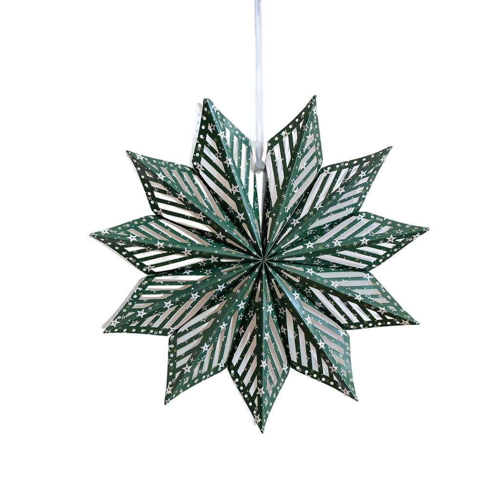 Durable Paper 3D Snowflake Ornament Waterproof Wrinkles Resistant for Christmas Tree Ceiling Window Decoration