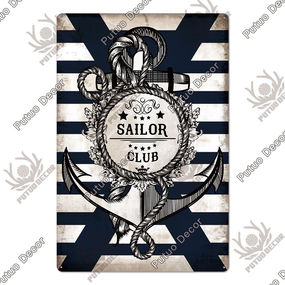 Декор Навигация Жестяной Знак Металлические Знаки Винтаж Морская Мечта Искусство для Пляжа Пляжный Дом Морской Человек Пещера Украшения Стены