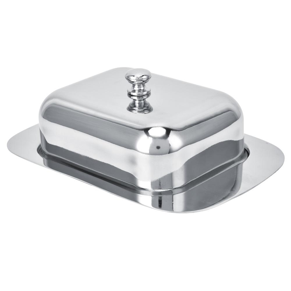 With Cover Handle Butter Dish With Lid Stainless Steel Butter Keeper Holder Home Kitchen