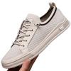Comfortable men's single shoes lace up lightweight men's dad flat shoes 2025 spring/summer new sports shoes mesh casual