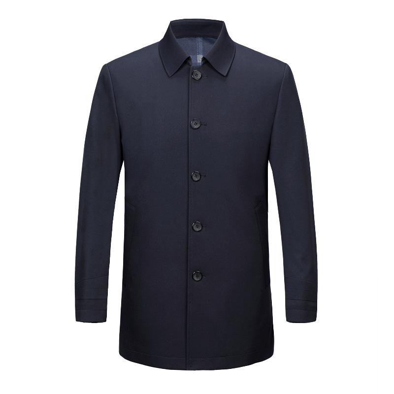 Ветровка из шелка Mulberry для мужчин среднего возраста на весну и осень, одежда для отцов среднего и пожилого возраста, тонкое пальто для деловых административных кадров