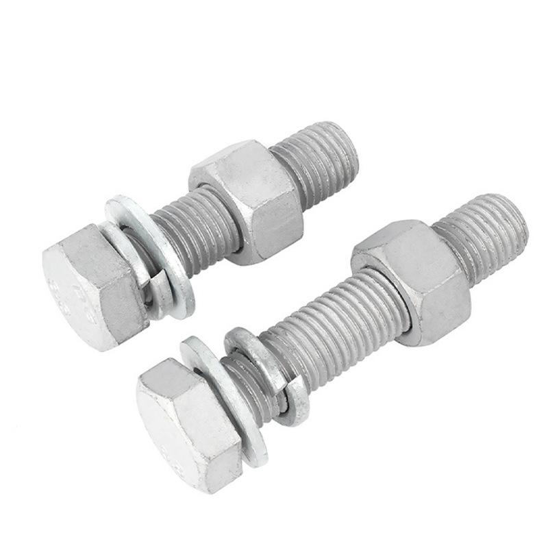 M6 Dacromet-Coated Hot-Dip Galvanized Hex Bolts and Nuts for Photovoltaic Power Iron Towers in Stock