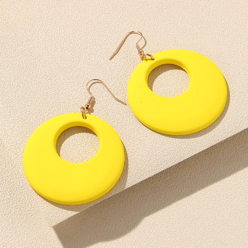 Новые модные большие серьги-подвески из акриловой смолы для женщин, длинные геометрические круглые серьги-подвески для девочек, корейские ювелирные изделия для путешествий