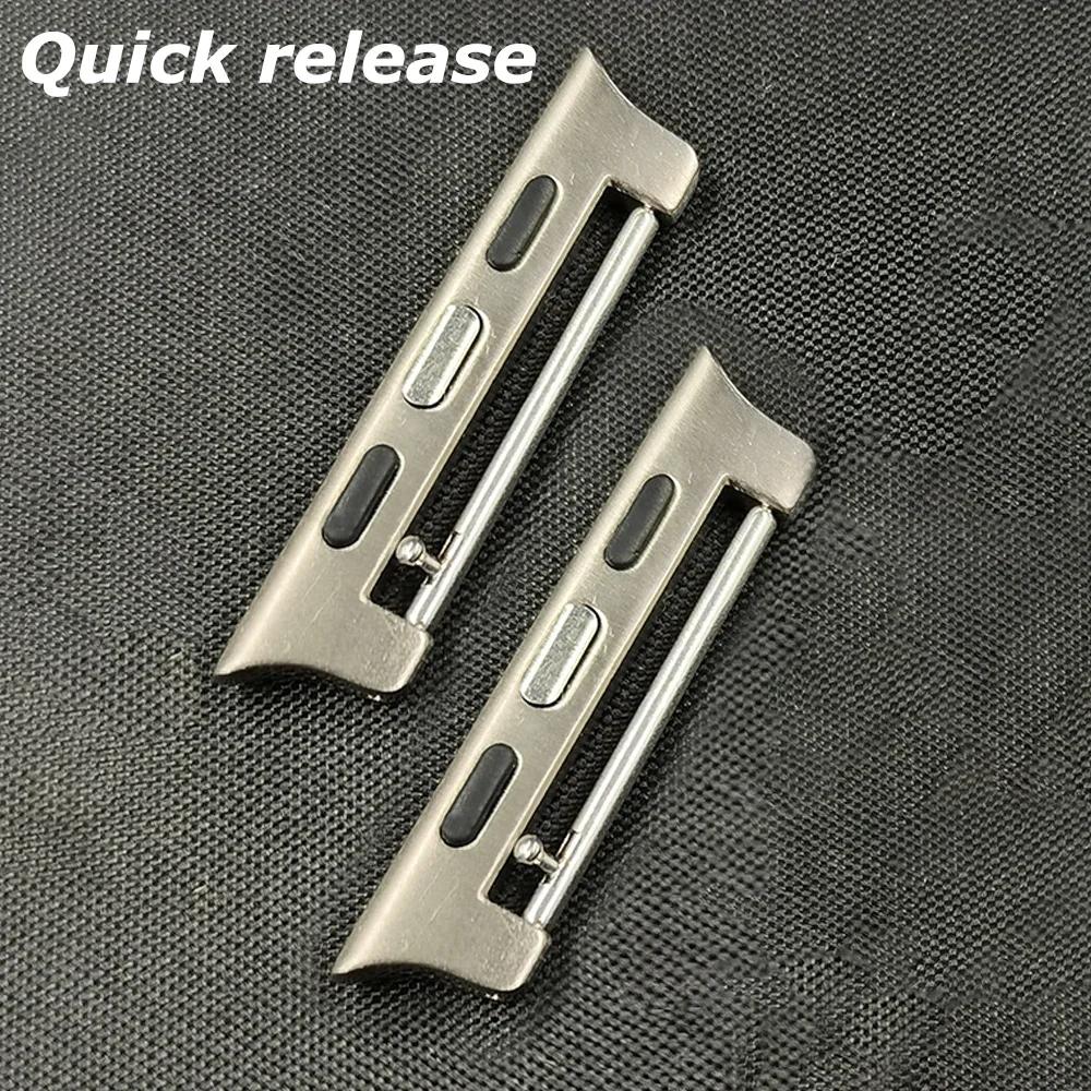 Luxury Titanium Adapter Connector For Apple Watch Ultra 49mm 8 7 6 5 4 Band 42mm 44mm for iwatch series 8 45mm Strap accessories