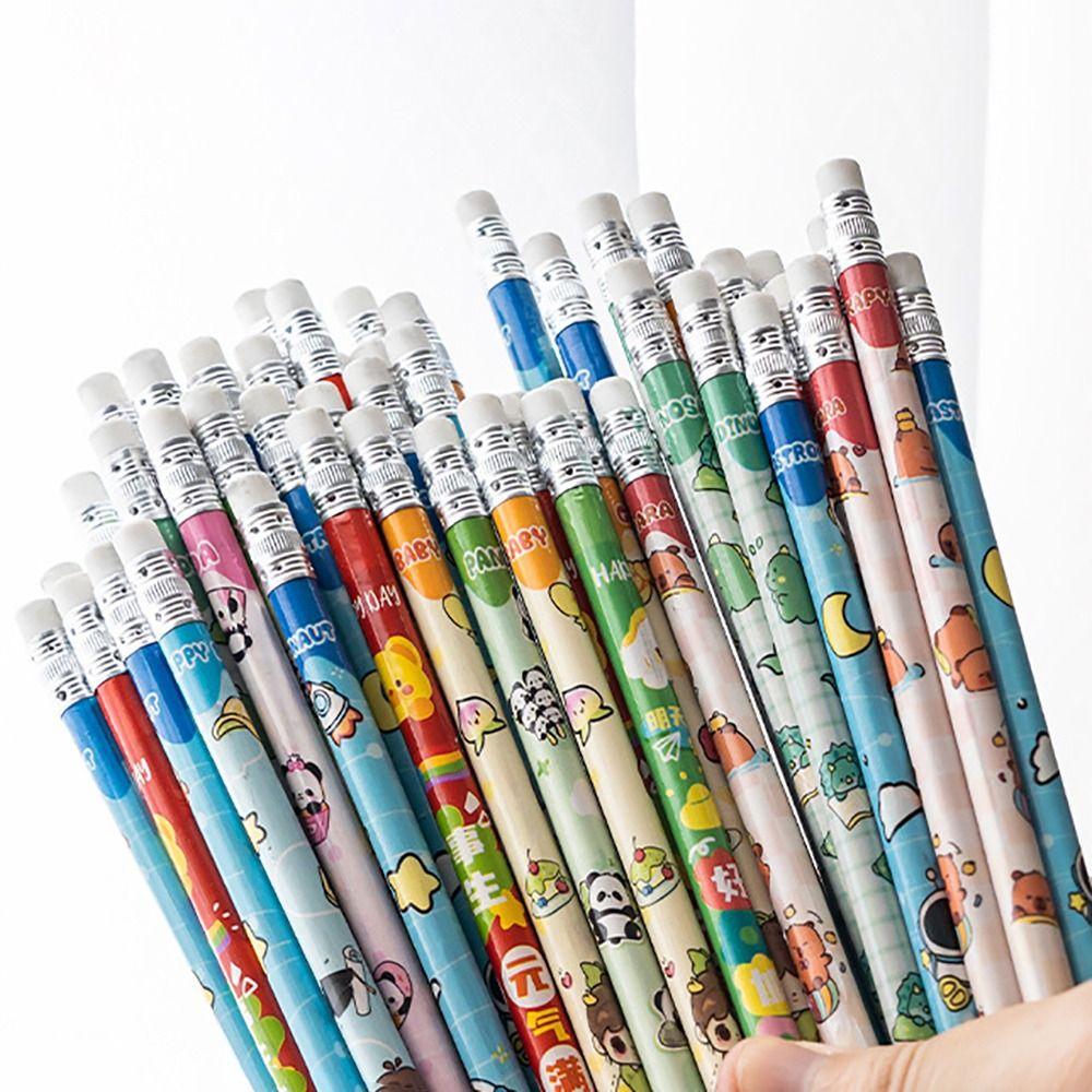 With Rubber Head Writing Pencil Stationery Painting Pencil Durable Sketch Pencil School