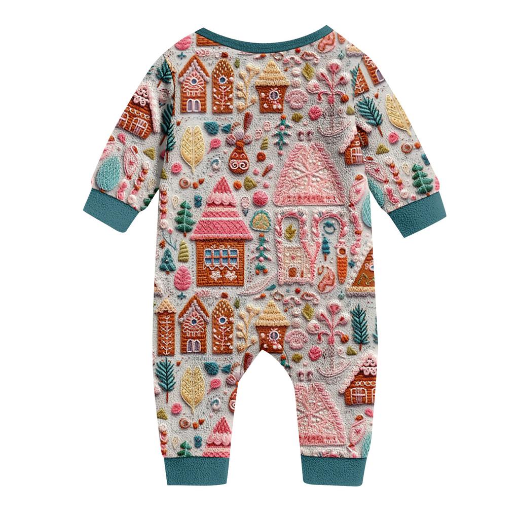 Matching Family Christmas Print Flannel Homewear Set Long-Sleeve Top And Pants