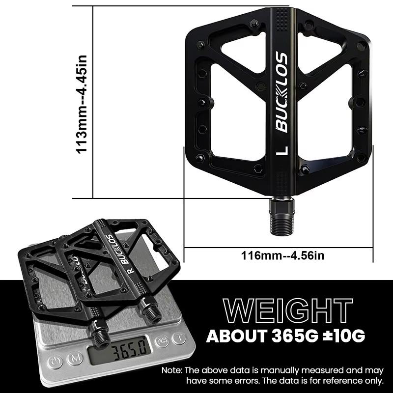 BUCKLOS Pedals DU Bearing Bicycle Pedal Platform Ultralight Nylon Road Mountain Bike Pedal Non-slip MTB Flat Pedals Bicycle Part 6