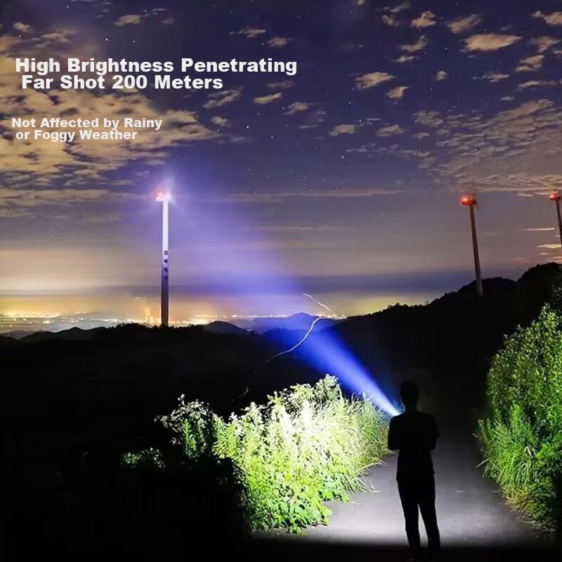 Duration Power Flashlight, High Brightness Long-Range Multi-Functional Portable, Outdoor Lighting Emergency Light - 1512