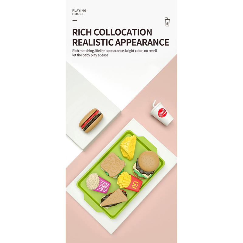 Toys Set Play House Kitchen Sandwich Fries Burger Children'S Toy Diy Fast Food