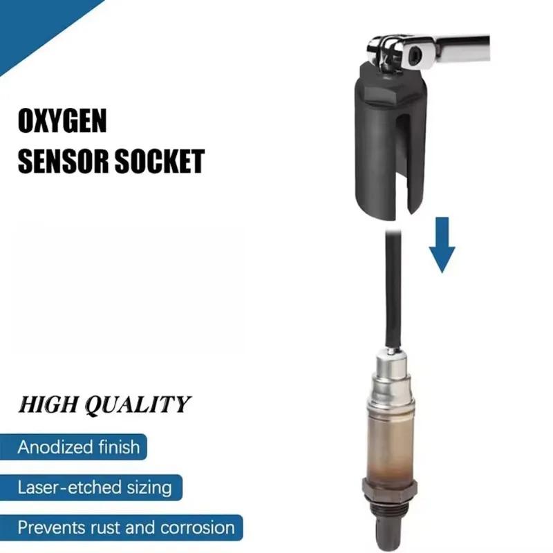 Универсальный кожух датчика кислорода Инструмент для снятия датчика кислорода Гнездо датчика кислорода с боковым вырезом для провода Автомобильные детали