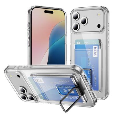 Для Apple 17pro Чехол для мобильного телефона Держатель для карт 2-в-1 Многофункциональный Прозрачный для чехла для мобильного телефона Apple