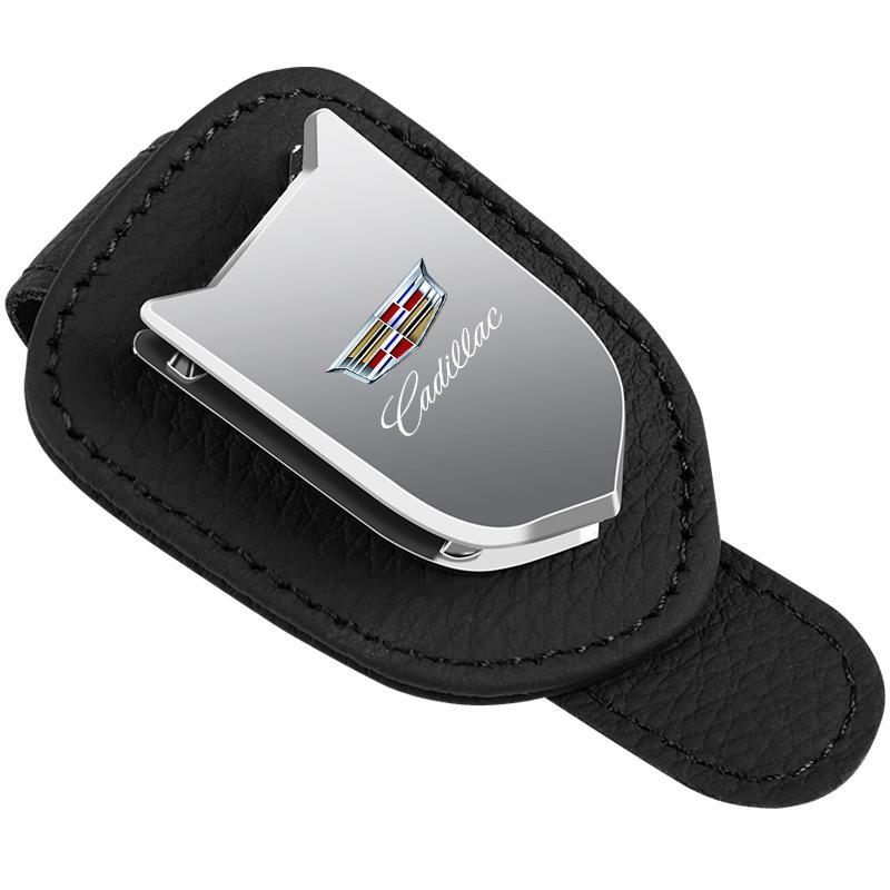 Car Glasses Clip Metal Auto Sun Visor Eyeglass Holder For Cadillac Emblem ESCALADE ATS BLS CT4 CT6 SRX STS XT4 XT5 SLR XT6 XTS