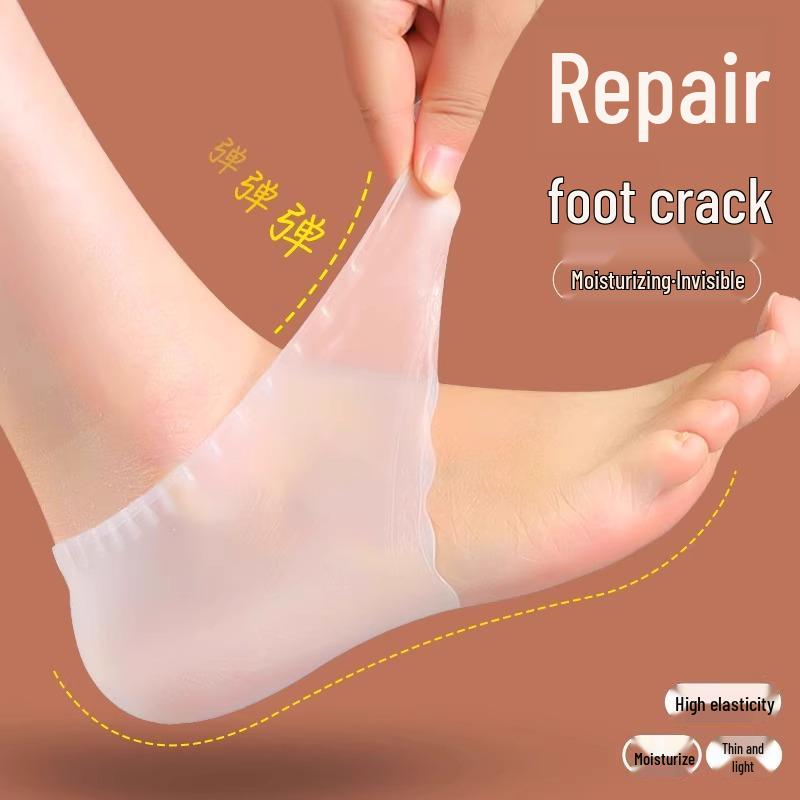 8-Pack Silicone Heel Protectors: Anti-Cracking Foot Care Covers