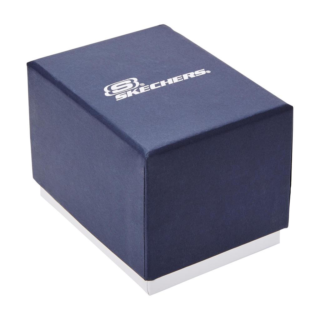 Skechers Мужские часы Clarkdale Quartz Metal Silicone Chronograph, черные, переливающиеся, хронограф.
