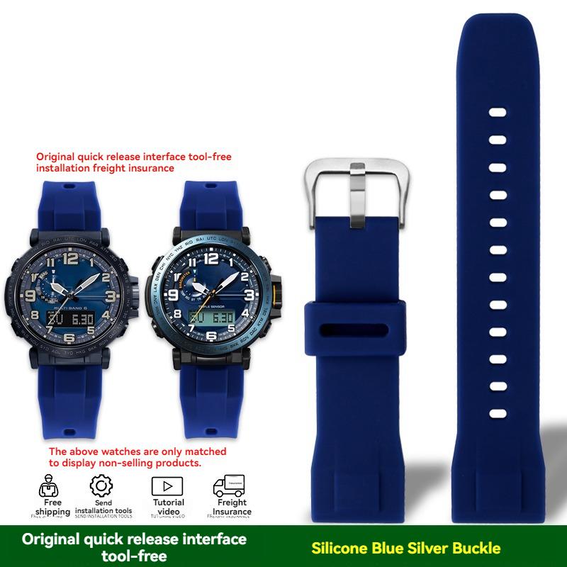 Для серии Casio PROTREK PRG-601 PRG-600 PRG-650 PRW-6600Y GA2200 Дышащий нейлоновый холщовый ремешок 24 мм Быстросъемный браслет