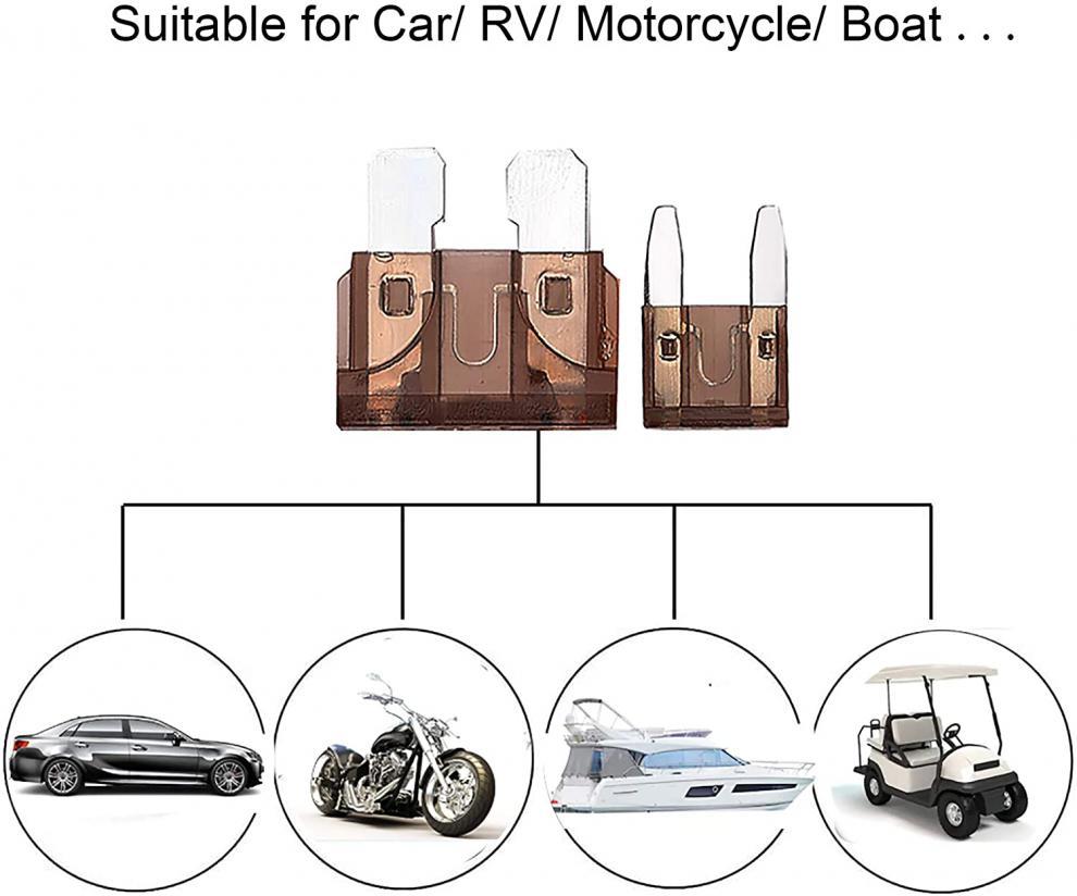 250 шт., набор автомобильных предохранителей, набор страховок для грузовиков, набор предохранителей типа лезвия для автомобиля/фургона/грузовика/мотоцикла/лодки