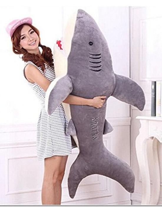 Мягкая игрушка-акула Arata Hayashi, очень большая, 130 см, акула, обнимающая, мягкая игрушка, подушка-акула/игрушка-акула/подарок/праздник/пушистый (Как на фото)