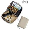 Card Bag Leather Coin Purse Zipper Card Sleeve Female Organ Card Bag Large Capacity