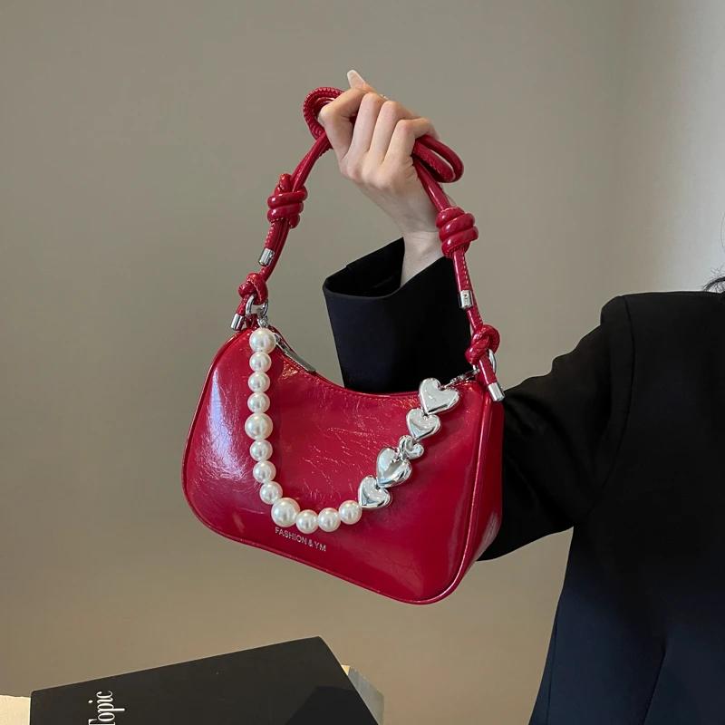 Новые модные сумки через плечо, женские модные универсальные сумки под мышками, роскошные женские сумки Pearl