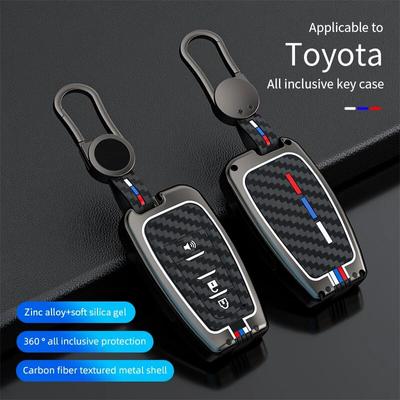 Чехол-держатель для автомобильных ключей из цинкового сплава для Toyota CHR Prado 2017 2018 Prius Camry Corolla RAV4 2017 2018 2019 2020 автомобильные аксессуары