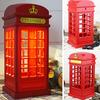 2019 Portable Retro London Telephone Booth  USB Night Light Rechargeable Table Lamp For  Home Bedroom New Year Decor