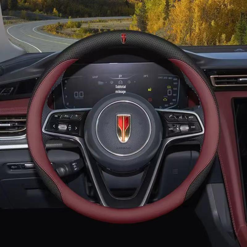 Оригинальная кожаная и замшевая карбоновая накладка на руль для Hongqi H5/H9/EQM5/H7/EHS9