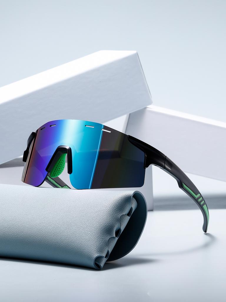 Солнцезащитные очки для велоспорта, меняющие цвет, для спорта на открытом воздухе, ветрозащитные очки, литьевые, нескользящие, с большой оправой 9061