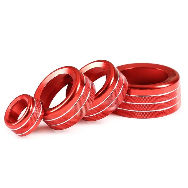 4 шт./компл., алюминиевый сплав, автомобильный кондиционер, ручка регулировки громкости, накладка, подходит для Jaguar XJ 2010-автомобильный интерьер