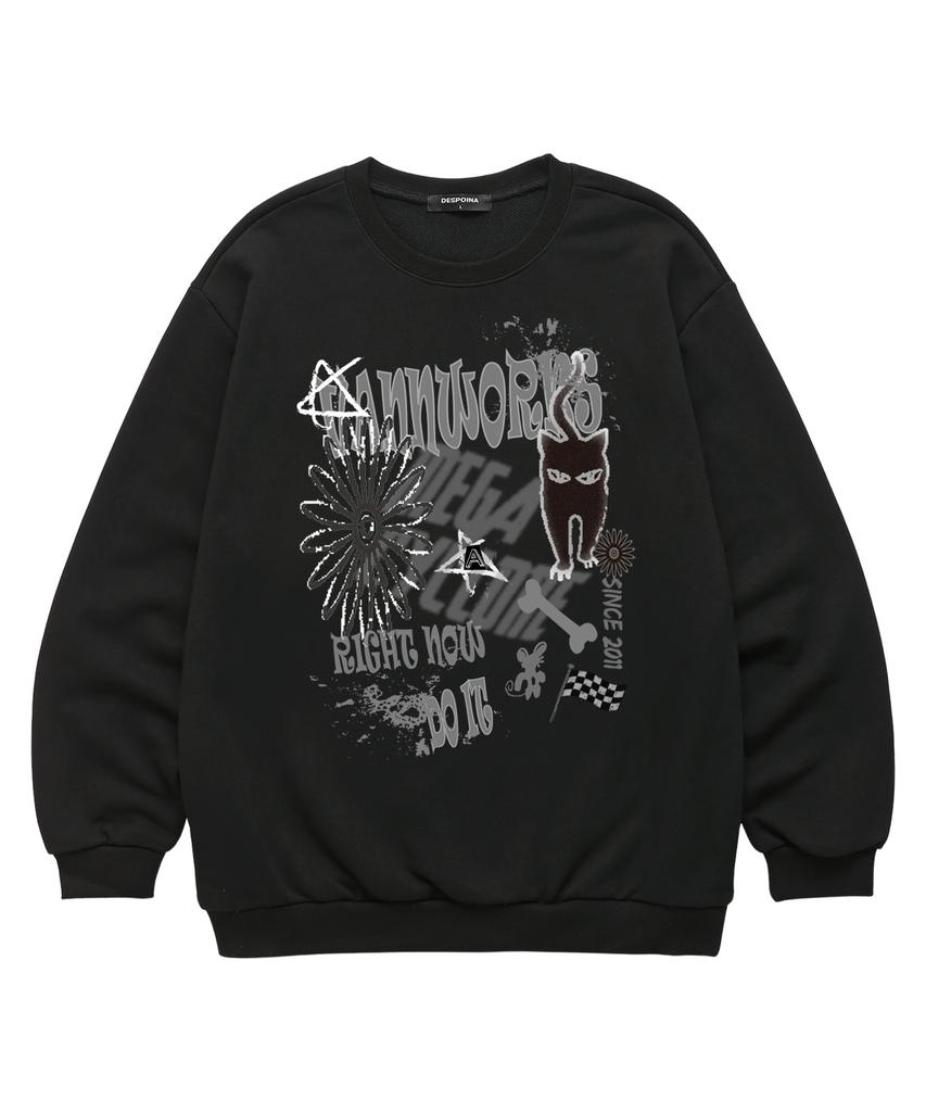 VANNWORKS Cat Do It Sweatshirt (Vls0081) Black (Type A)