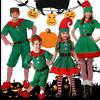 Товары для косплея на Хэллоуин Детские Взрослые Костюмы Рождественского Эльфа Костюмы Санта-Клауса, Зеленые Эльфы