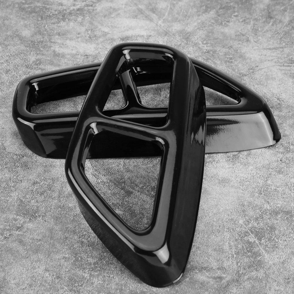 2Pcs Car Stainless Steel Black Exhaust Tailpipe Cover Trim for BMW 5 Series G30 2017 2018