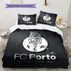 Futebol Clube do Porto Pattern Bedding Quilt Set  Home Decoration  Gift (1 * duvet cover + 2 * pillowcase  without core)