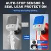 DC 12V Fuel Transfer Pump with Auto-stop Sensor Leak Protection 2.4GPM Transfer Pump with 4 Tank Adapter Oil Water Fuel Transfer