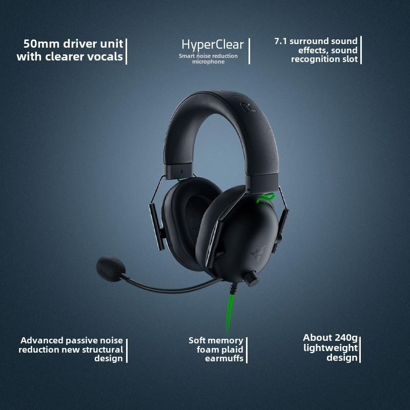 Razer BlackShark V2 X Gaming Headset with 7.1 Surround Sound and Microphone