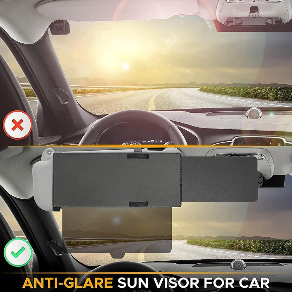 Universal Car Sun Visor Sunshade Extendable Anti-glare Block Retractable Black