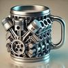 Кружка с двигателем V8 - Механическая кружка-стакан в подарок для мальчиков