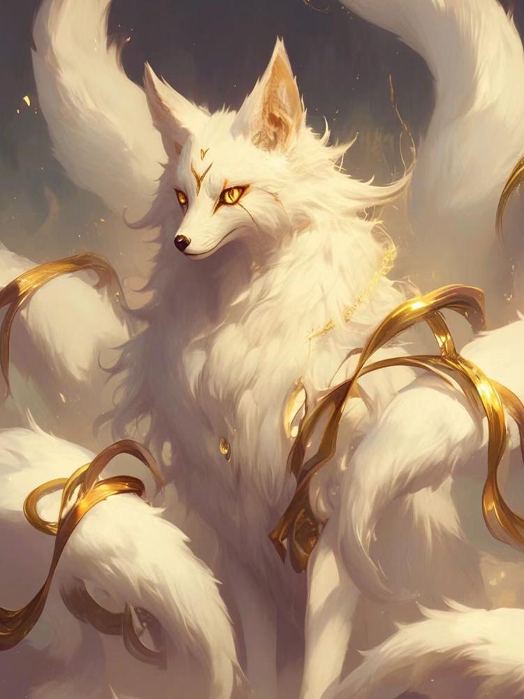 Spirit Fox 5d Diy Full Round Square Diamond Inlay Painting Cross Embroidery Picture Embroidery Newly Arrived Home Decoration