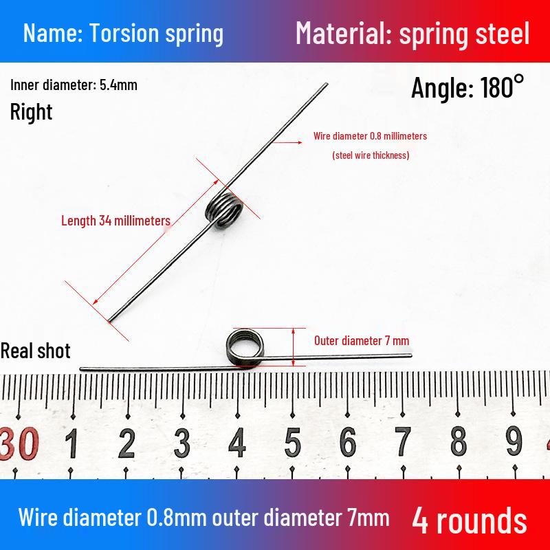 Torsion Spring Steel 0.3-3.0 for 90/180° Clip Trash Can