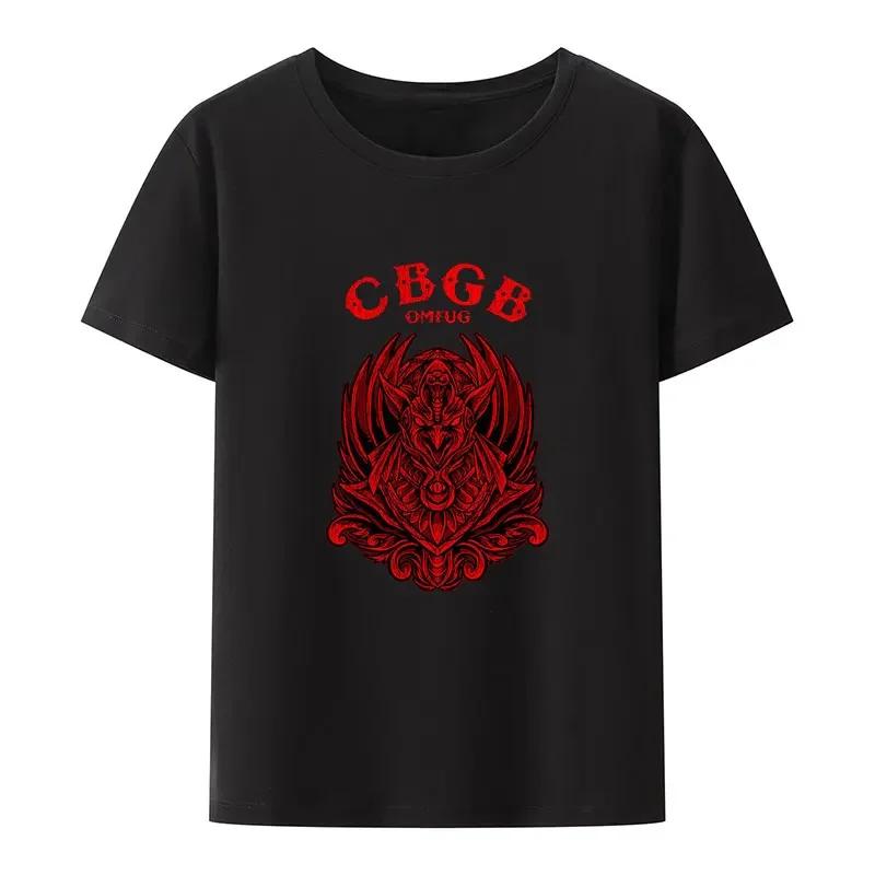Футболка хипстера Underground Punk Rock Concert, хип-хоп, уличная мода, крутые топы, футболка CBGB OMFUG Liberty Skeleton, черно-белая с принтом