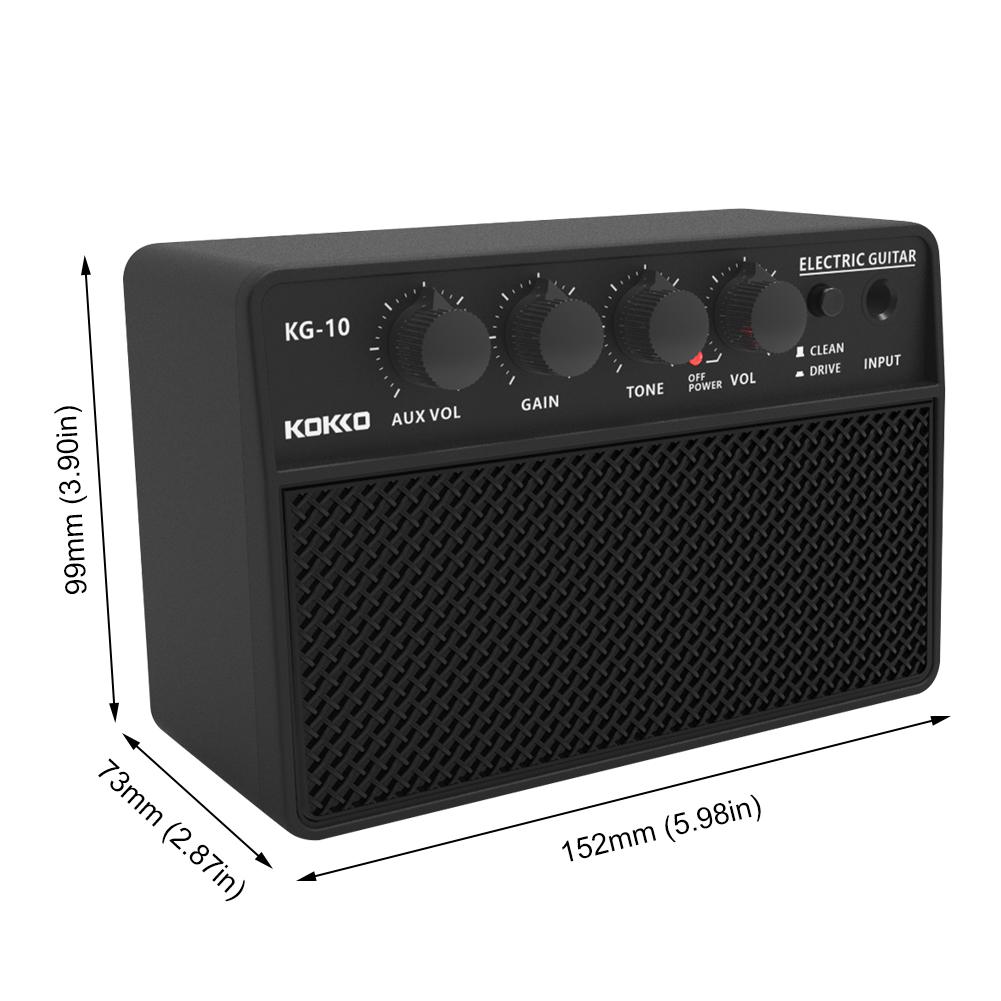 Electronic Guitar Amplifier with 6.35mm Universal Interface Portable Guitar Speaker Headphone Output for Travel Daily Practice