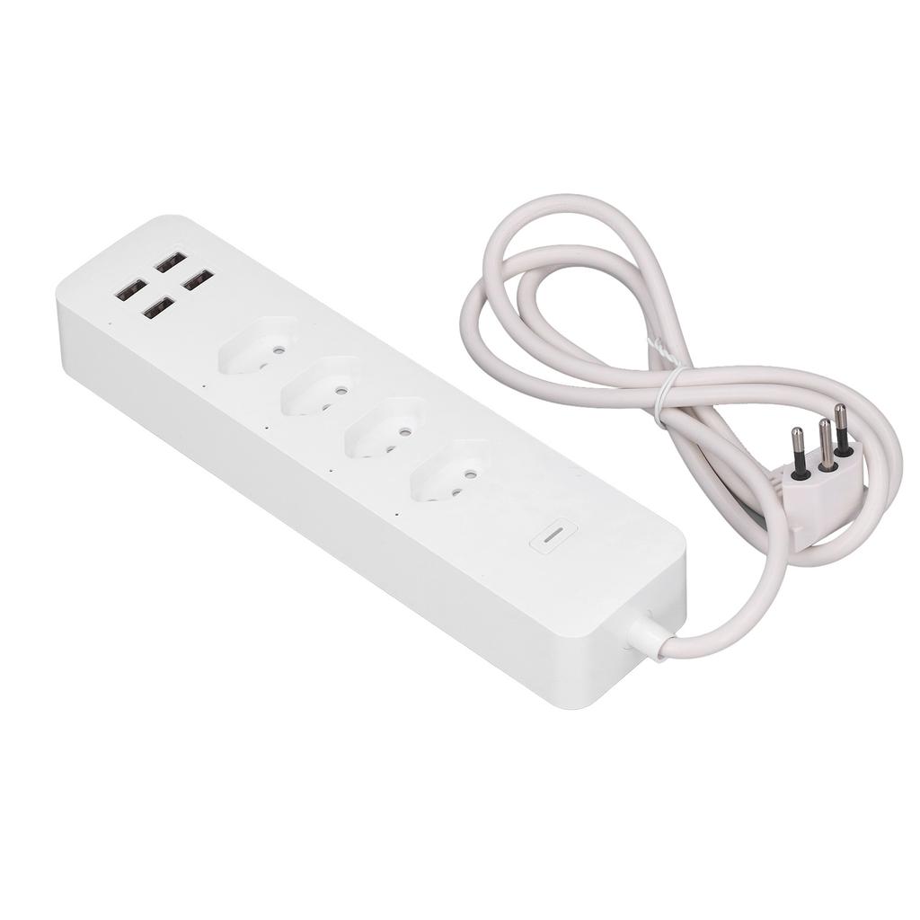 Smart Power Strip for Tuya WiFi Surge Protector 2500W with 4 Individually Controlled Outlets and 4