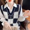 Pullover Vest Women Spring New Outer Wear Knitted Clip Vest All-match Vest Sleeveless Pullover Sweater Female Tops