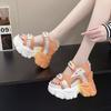 Fashion Fashion Summer Women Platform Sandals Wedges Thick Bottom Casual Mesh Shoes Woman 10.5CM High Heels Comfortable Sandals Sneakers