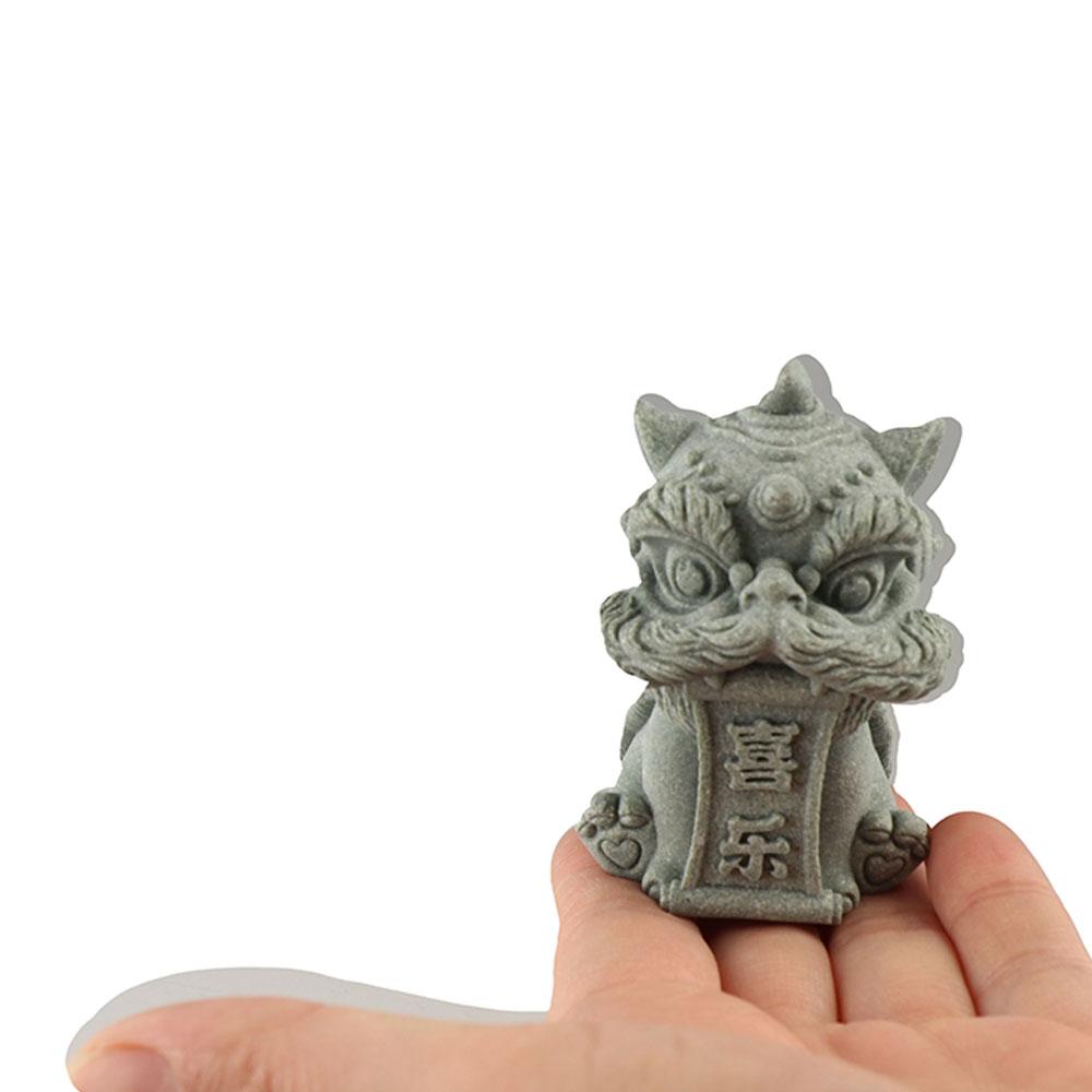 Искусственный камень Статуэтка Льва Пробуждение Арт-объект Лев Талисман Статуя Настольная