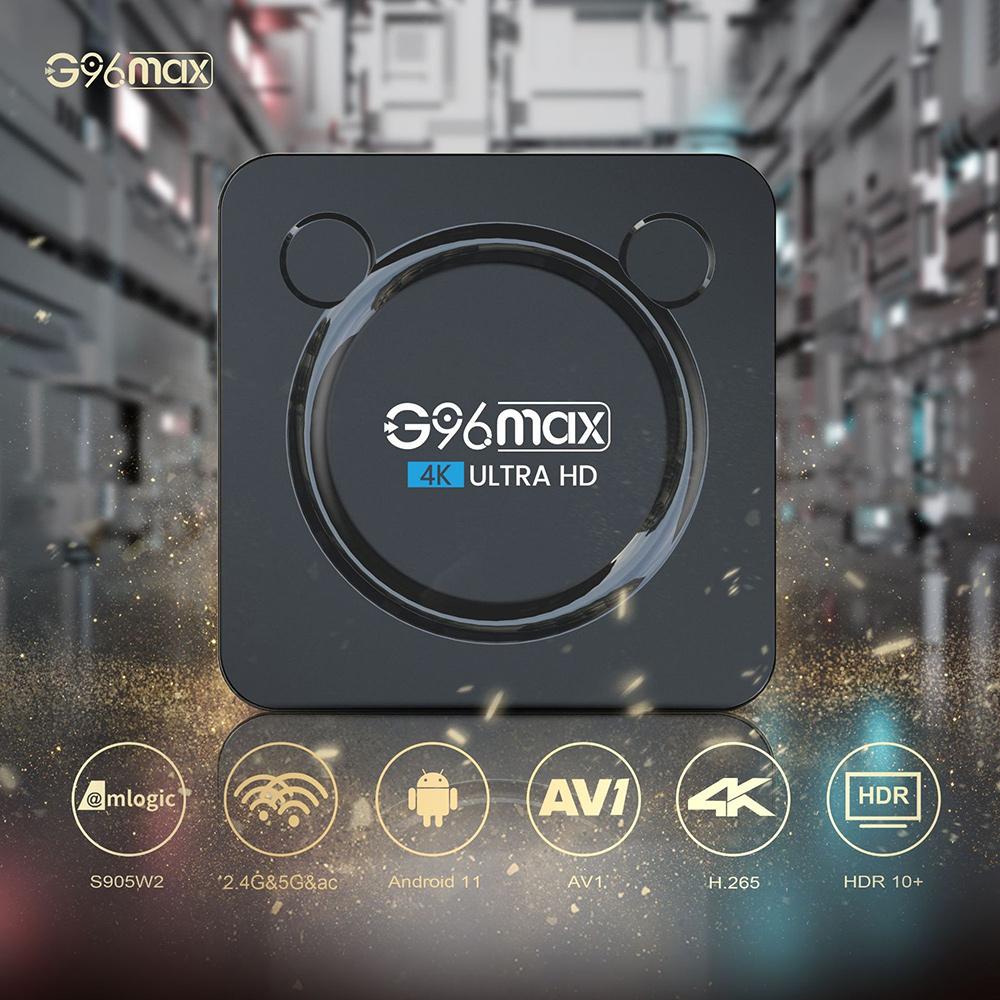 G96 Max Smart TV Box Android 11 Amlogic S905W2 двойной Wi-Fi 4 ГБ 32 ГБ 64 ГБ 4K ТВ-приставка видеоресивер медиаплеер телеприставка 2G 16 ГБ