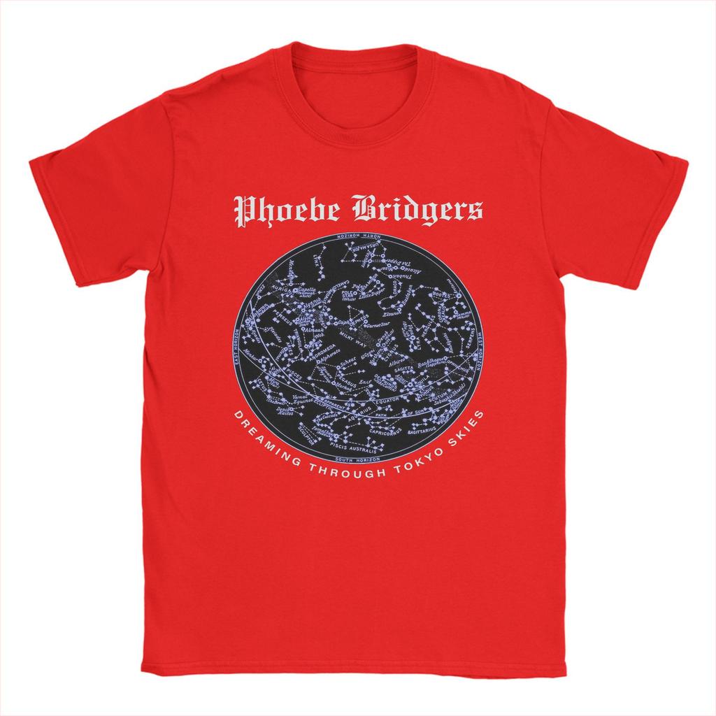 Мужская футболка Phoebe Bridgers Dreaming Through Tokyo Skies из чистого хлопка, забавные футболки с коротким рукавом и круглым вырезом, футболка большого размера