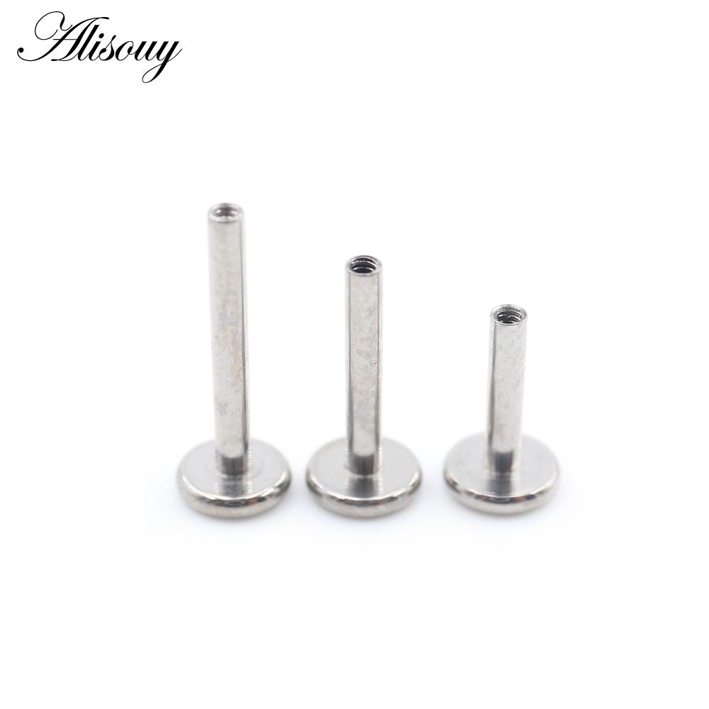 Alisouy 1PC G23 Titanium Funnel Screw Thread Ear Tragus Helix Bar Labret Lip Ring Cartilage Stud Earring Piercing Body Jewelry